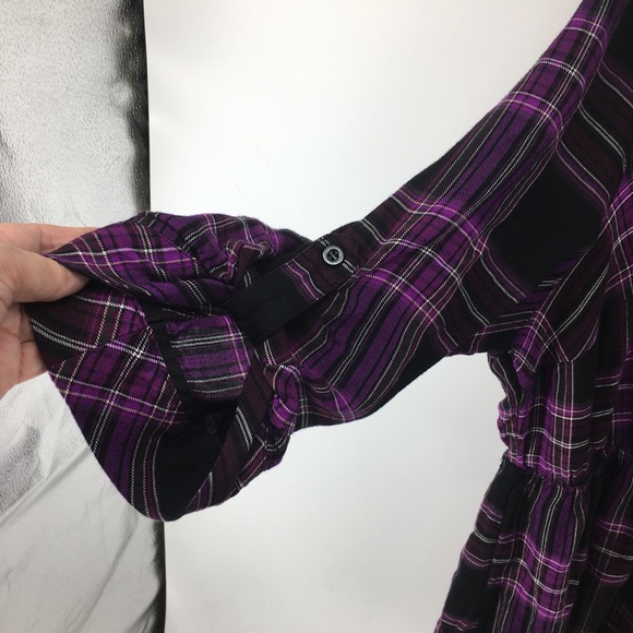 torrid Purple Plaid Tunic Top - Picture 7 of 12